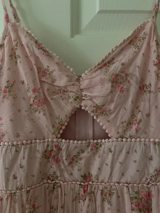 Pink Floral Maxi Sundress - Picture 2 of 6